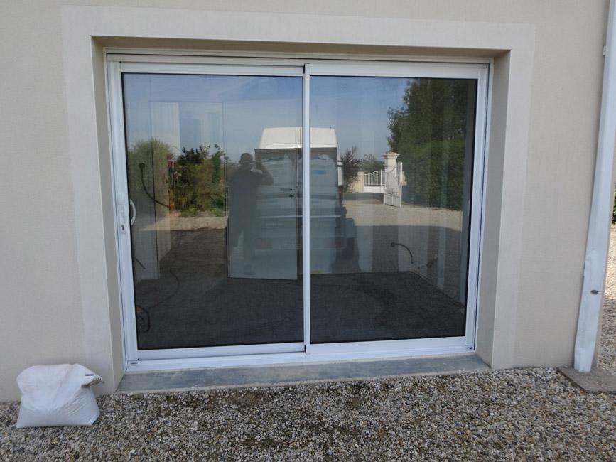 Remplacement de portail de garage par baie vitrée Aluminium1